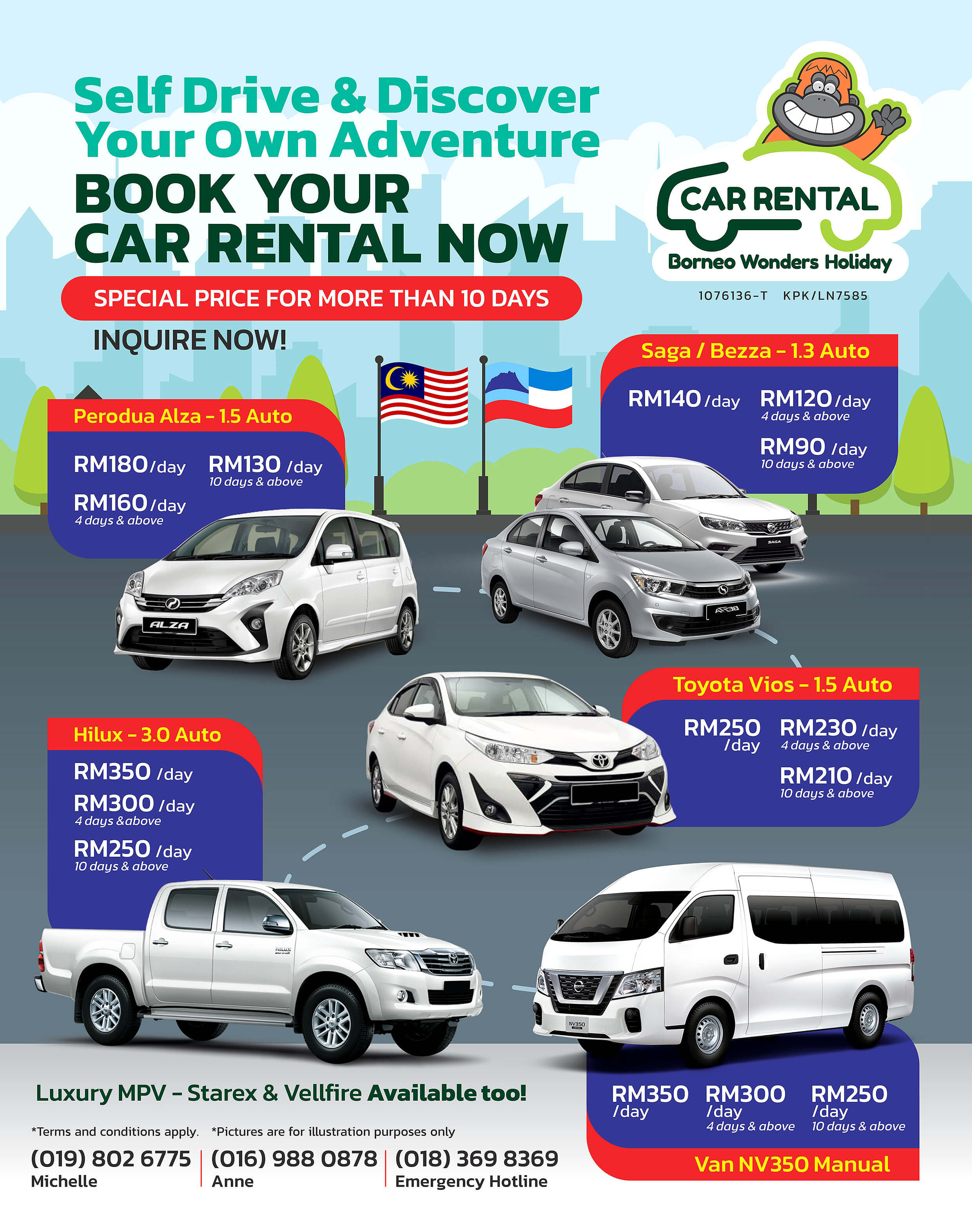 Car Rental Borneo Wonders Holiday